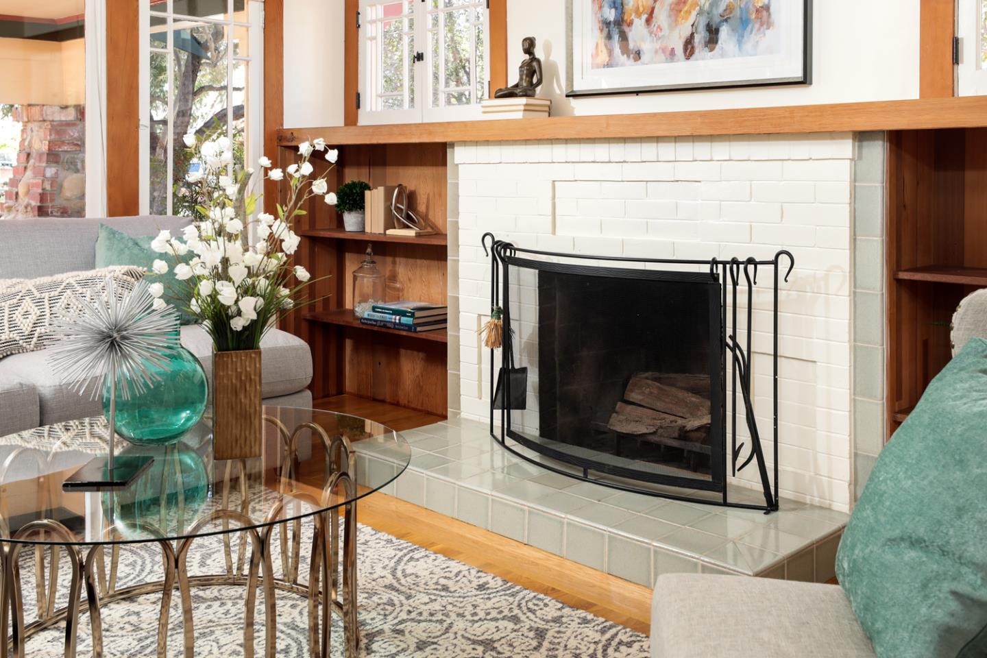 155 Alice Avenue Campbell, CA 95008 - Photo 9 of 36 a living room with furniture and a fireplace
