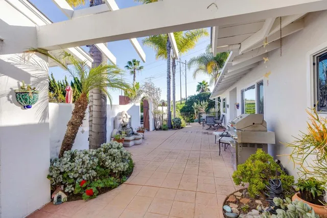 a view of a yard with a tree