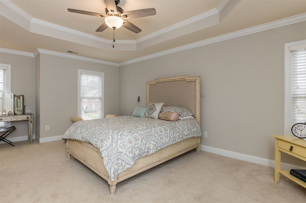 3705 Wesley Ridge Drive Apex, NC 27539 - Photo 12 of 30 Spacious master bedroom with tray ceiling, ceiling fan. Walk-in closet, plus a second closet. Master Bedroom