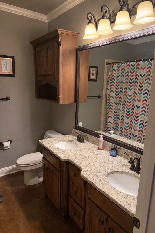 252 Tanner Street Stonewall, LA 71078 - Photo 22 of 34 a bathroom with a granite countertop toilet sink and mirror