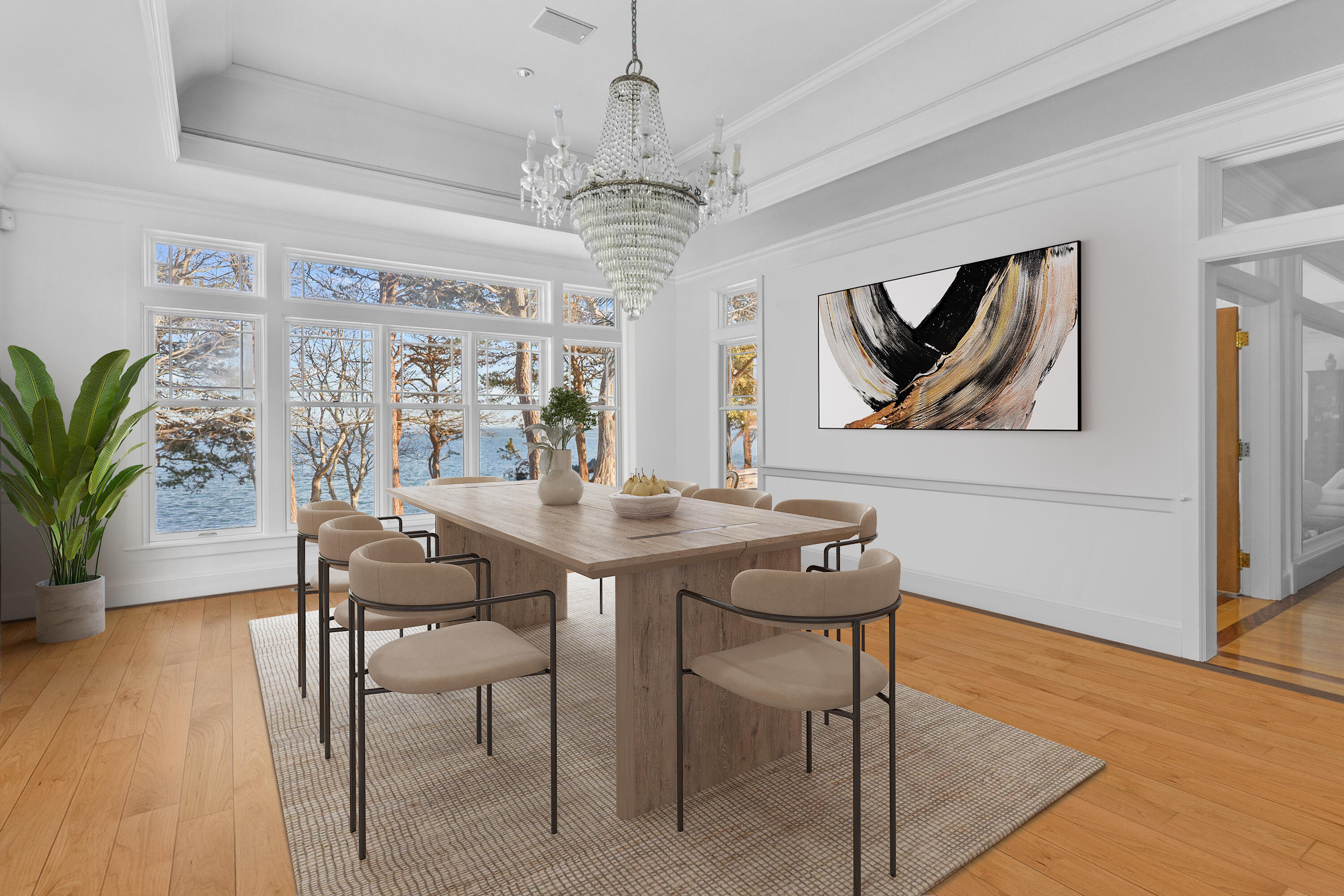 1412 Main Street Cotuit, MA 02635 - Photo 5 of 11 a view of a dining room with furniture window and wooden floor