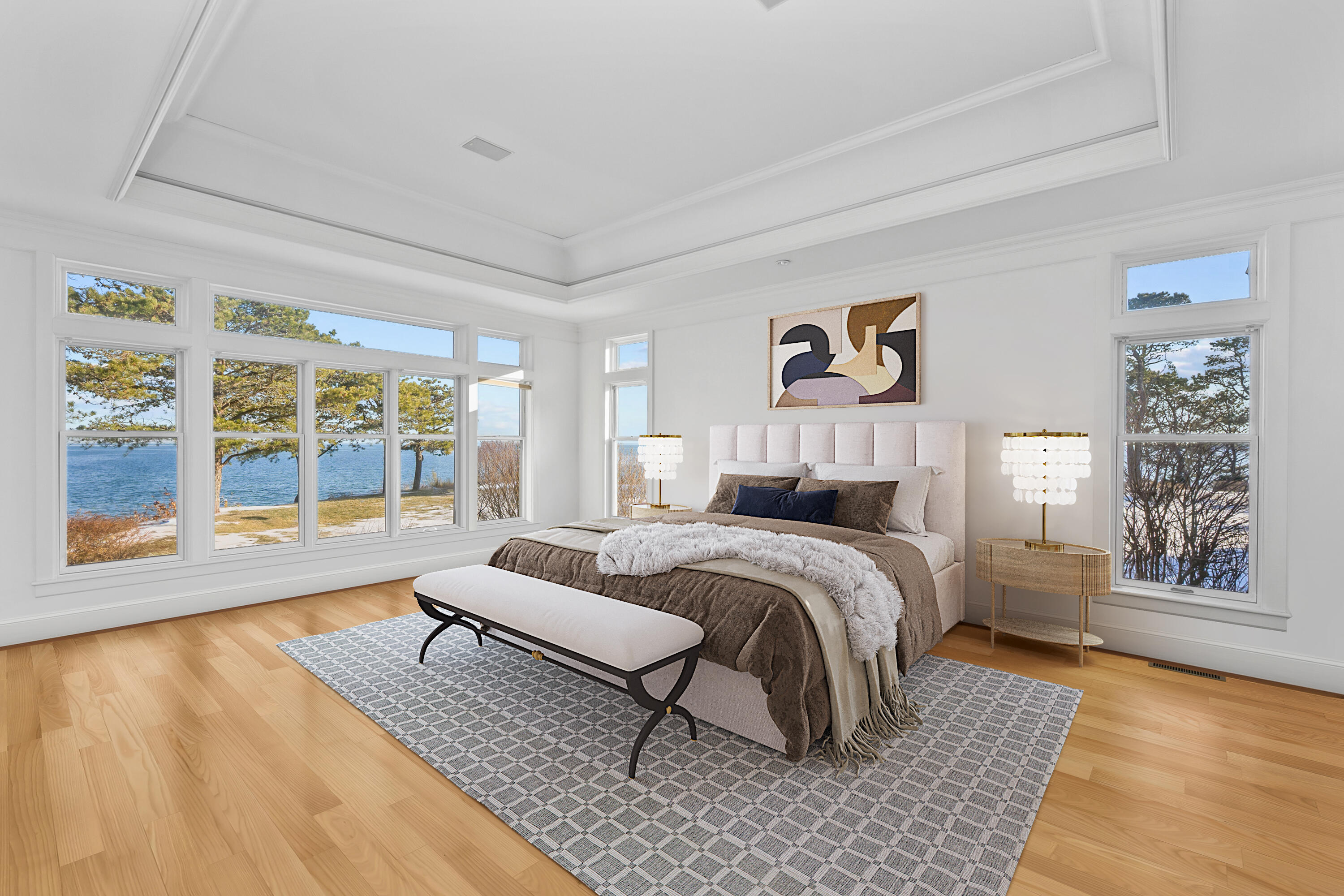 1412 Main Street Cotuit, MA 02635 - Photo 10 of 11 a spacious bedroom with a large bed and a large window