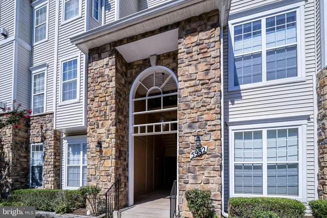 a front view of a multi story building