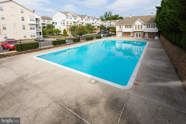 an outdoor view with swimming pool
