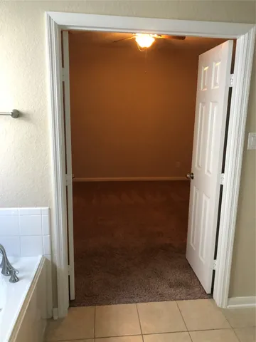 a bathroom with a tub