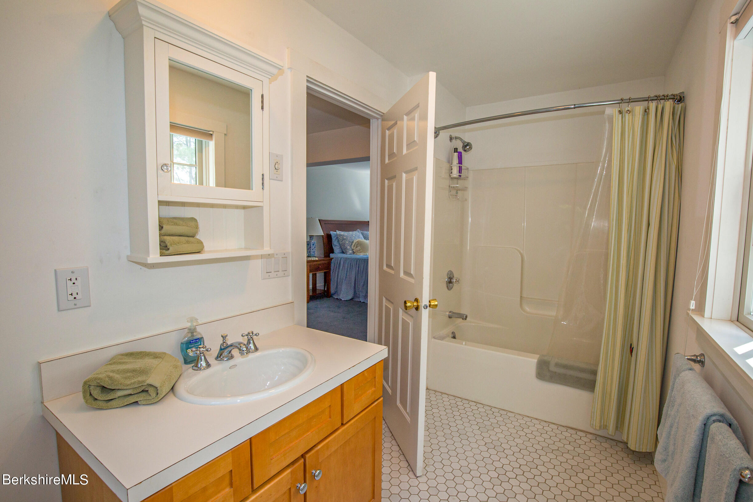 12 Castle Hill Road Stockbridge, MA 01262 - Photo 25 of 39 a bathroom with a sink vanity granite tub and shower