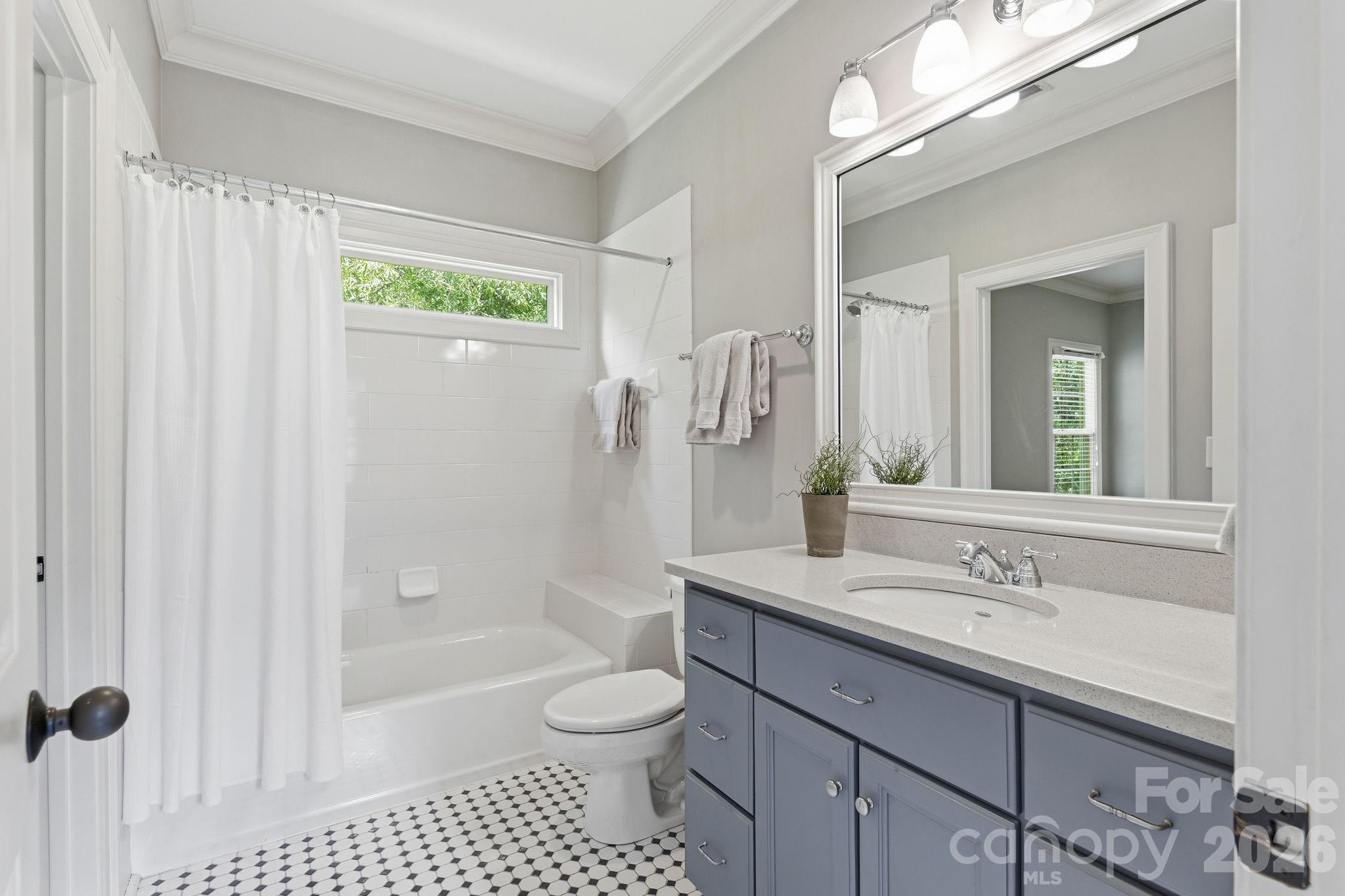 235 Grey Road Davidson, NC 28036 - Photo 23 of 42 a bathroom with a sink a toilet and shower