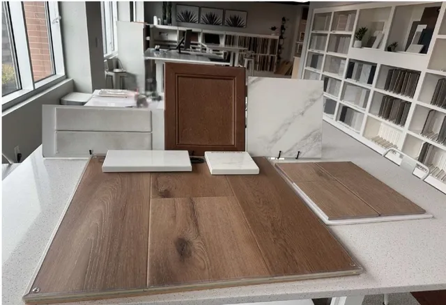 a view of living room with furniture and book shelf