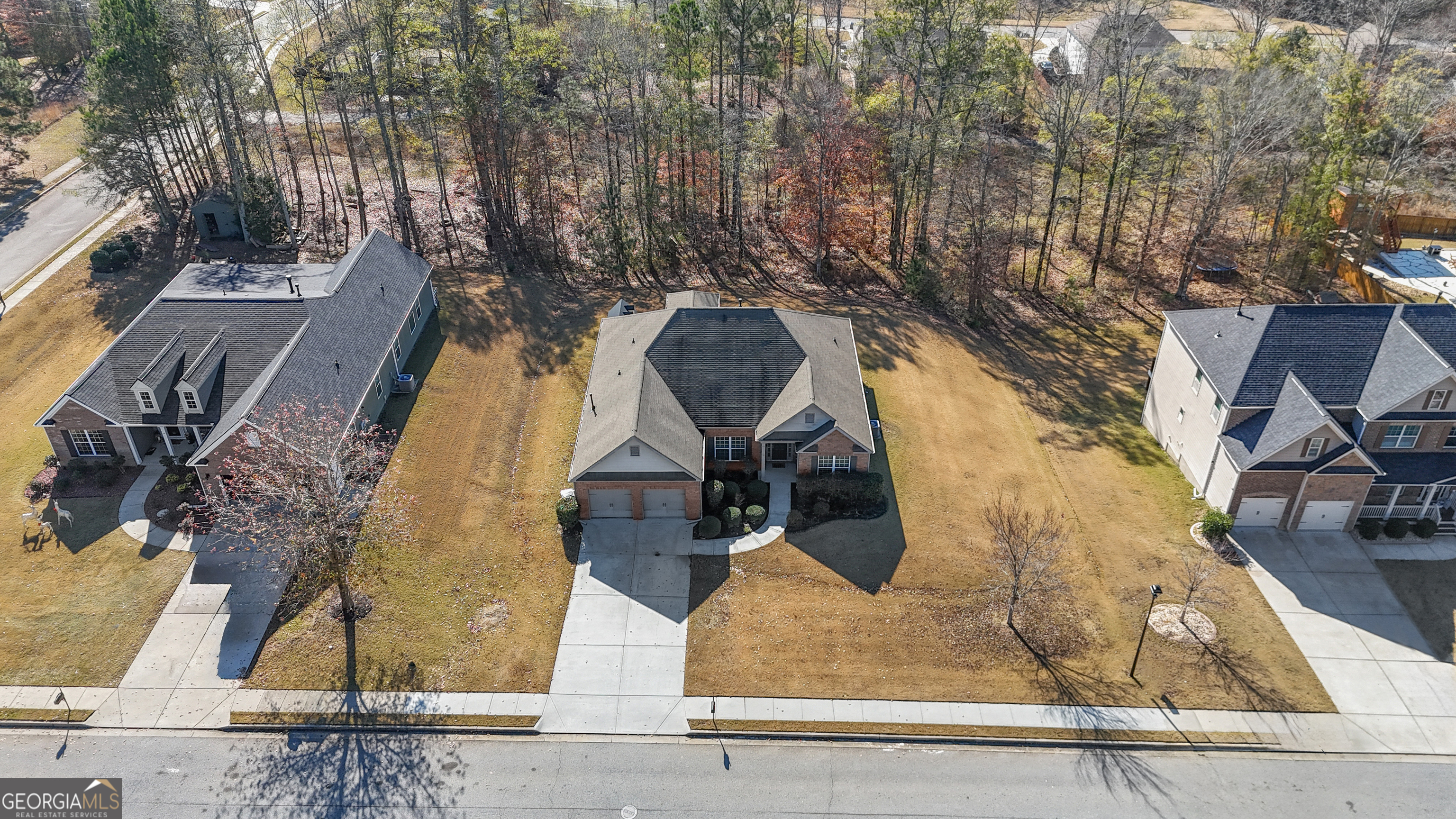170 Savannah Drive Senoia, GA 30276 - Photo 46 of 60 an aerial view of a house with swimming pool