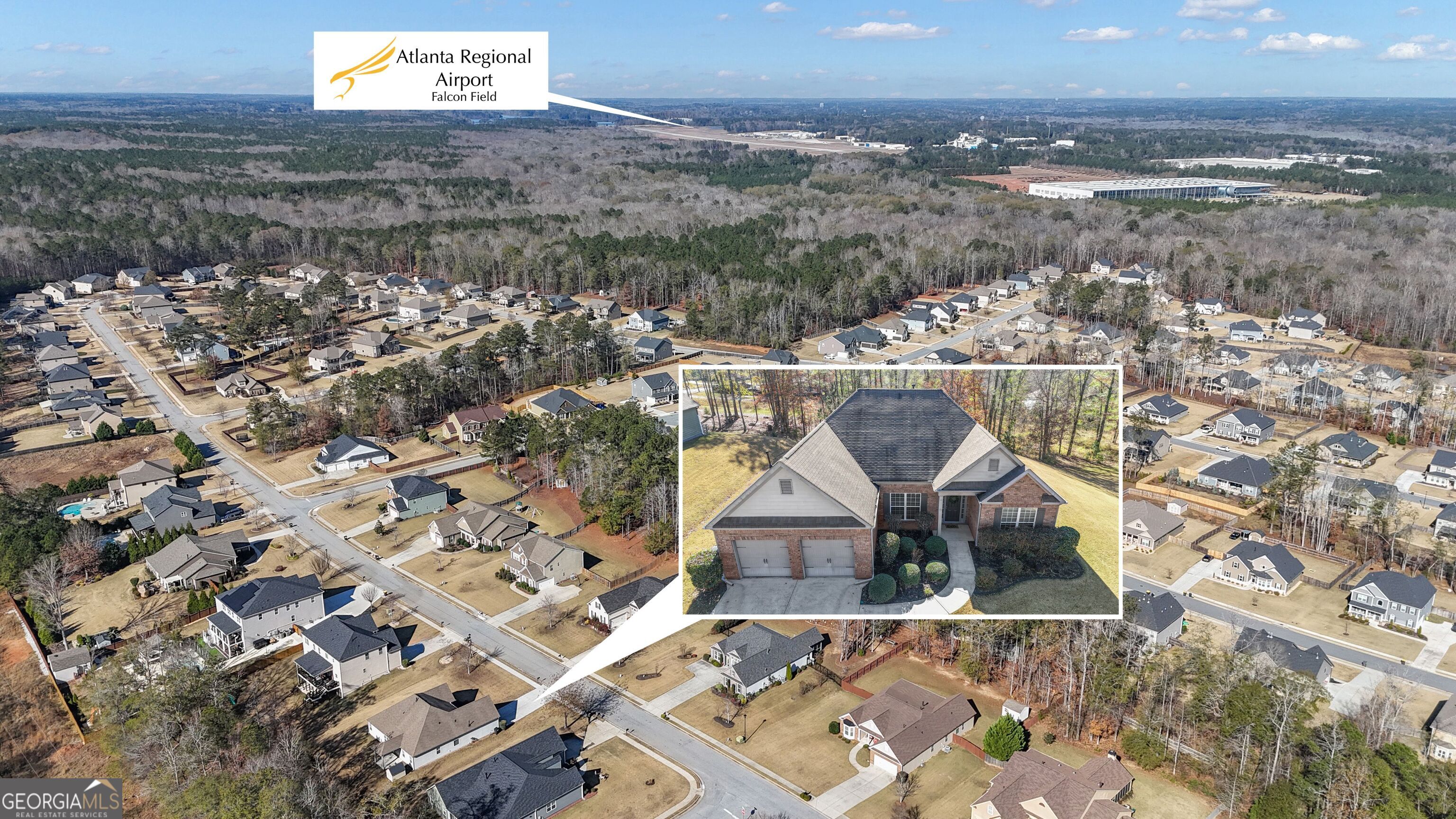 170 Savannah Drive Senoia, GA 30276 - Photo 48 of 60 an aerial view of residential houses with outdoor space