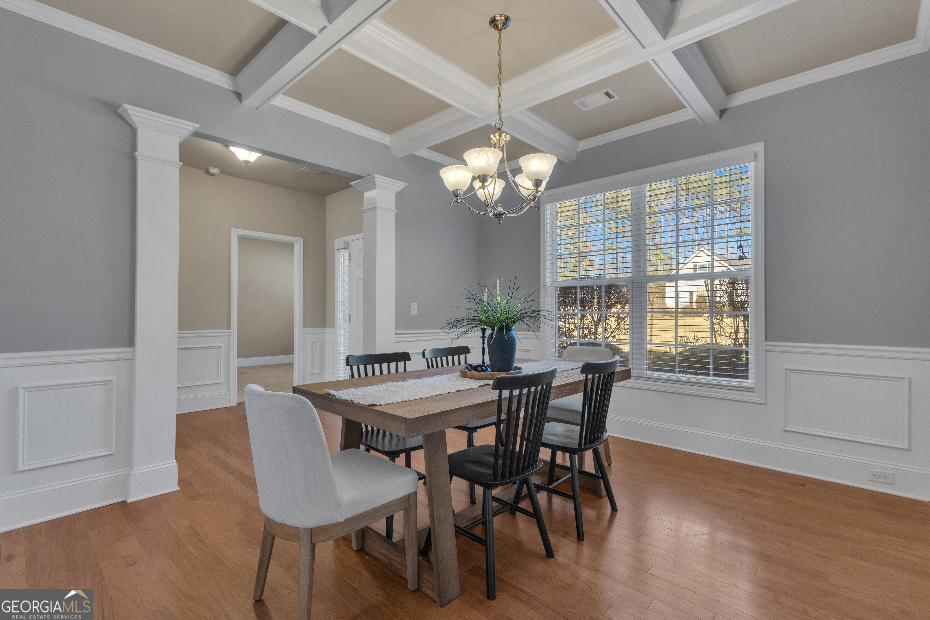 170 Savannah Drive Senoia, GA 30276 - Photo 7 of 60 a view of a dining room with furniture window and wooden floor