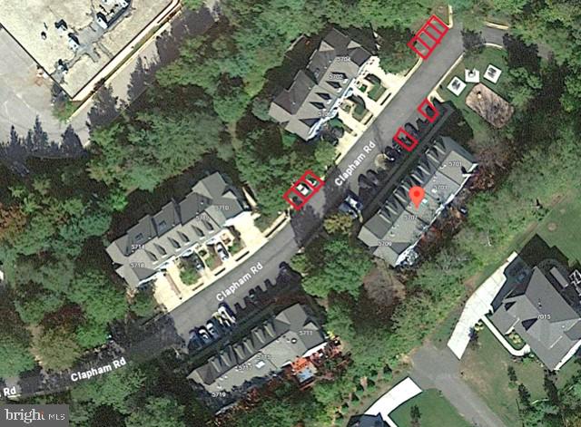 5705 Clapham Road Alexandria, VA 22315 - Photo 42 of 44 AMPLE visitior parking in red
