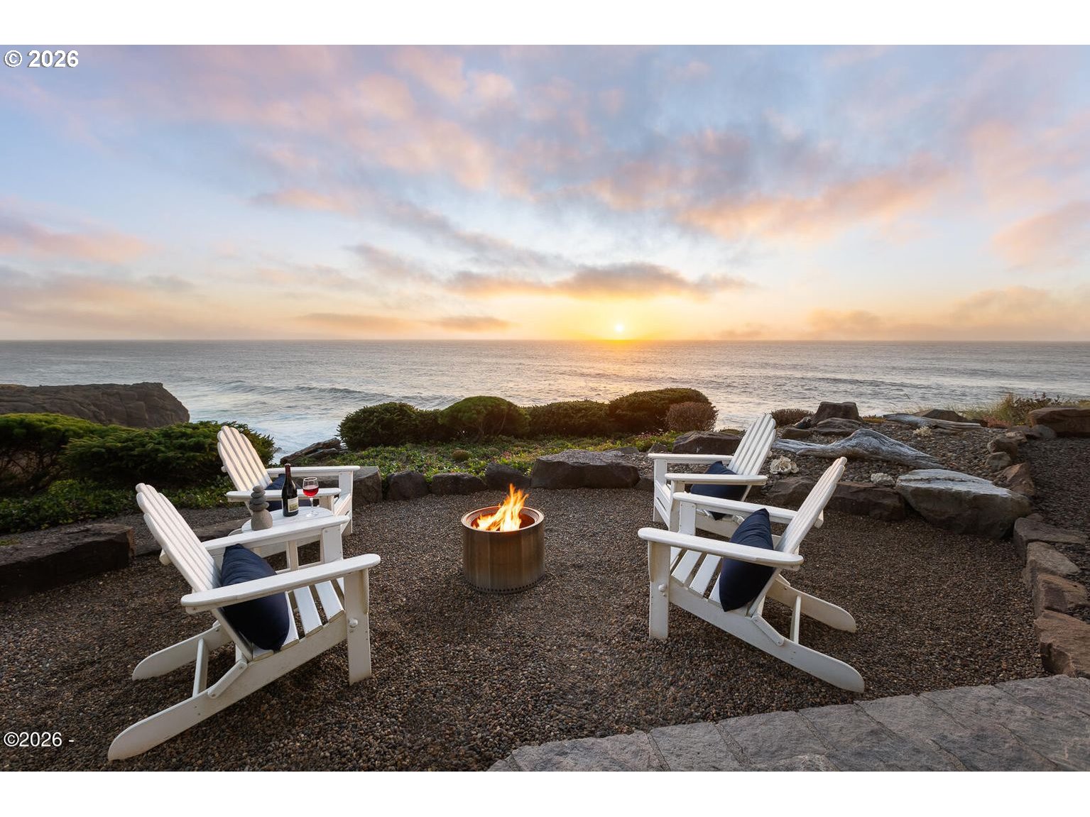 520 Cove Point Depoe Bay, OR 97341 - Photo 3 of 43 a view of roof deck with outdoor seating and city view
