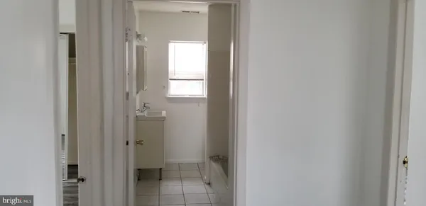 a bathroom with a window