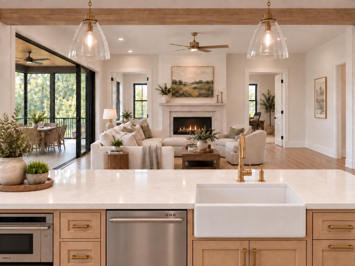 321 Prairie Point Place Summerville, SC 29486 - Photo 6 of 13 Rendering: Kitchen to Great Room