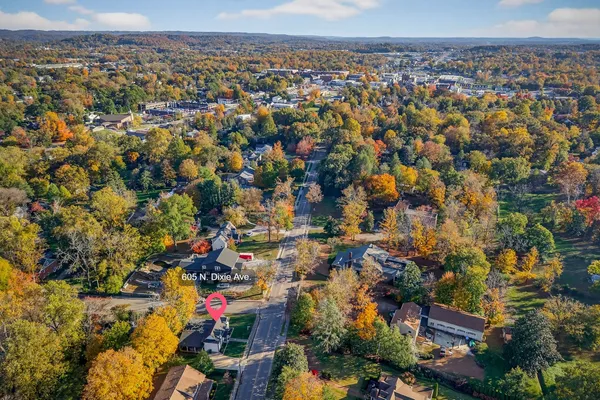 an aerial view of multiple house
