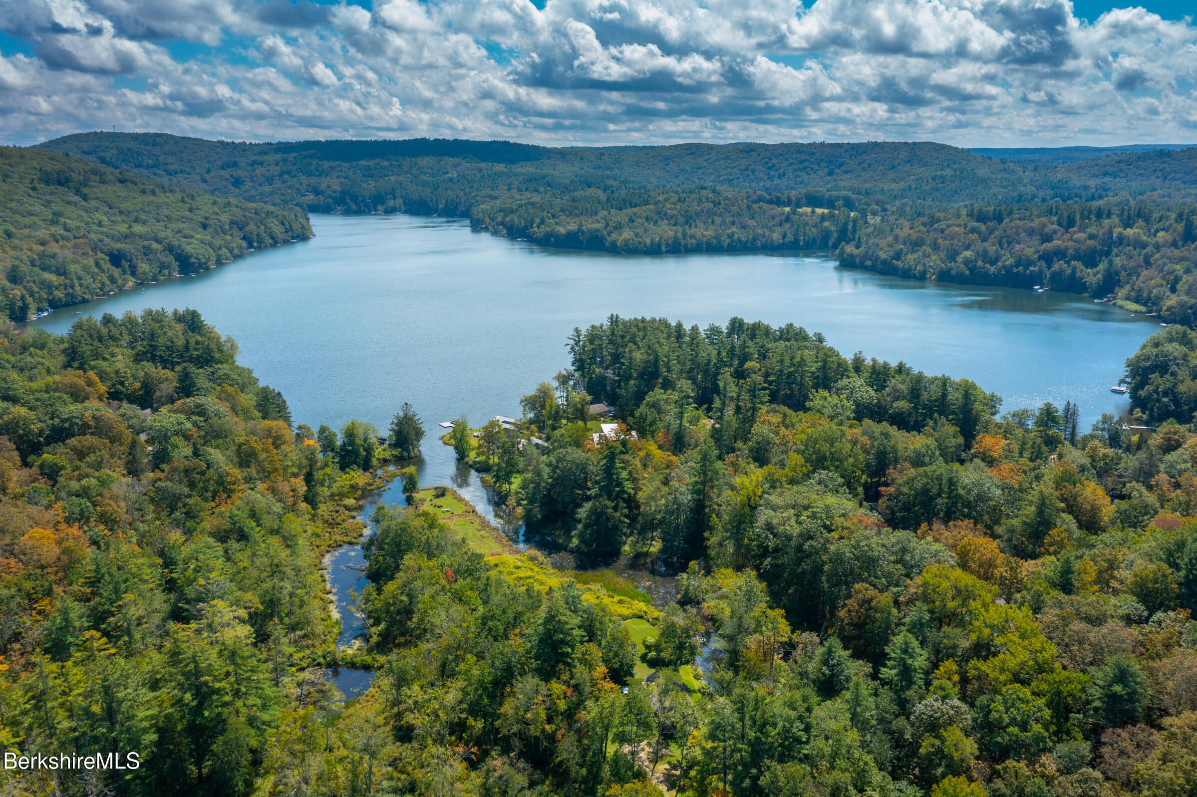 10 Phelps Road Monterey, MA 01245 - Photo 2 of 45 an aerial view of residential house with outdoor space and lake view