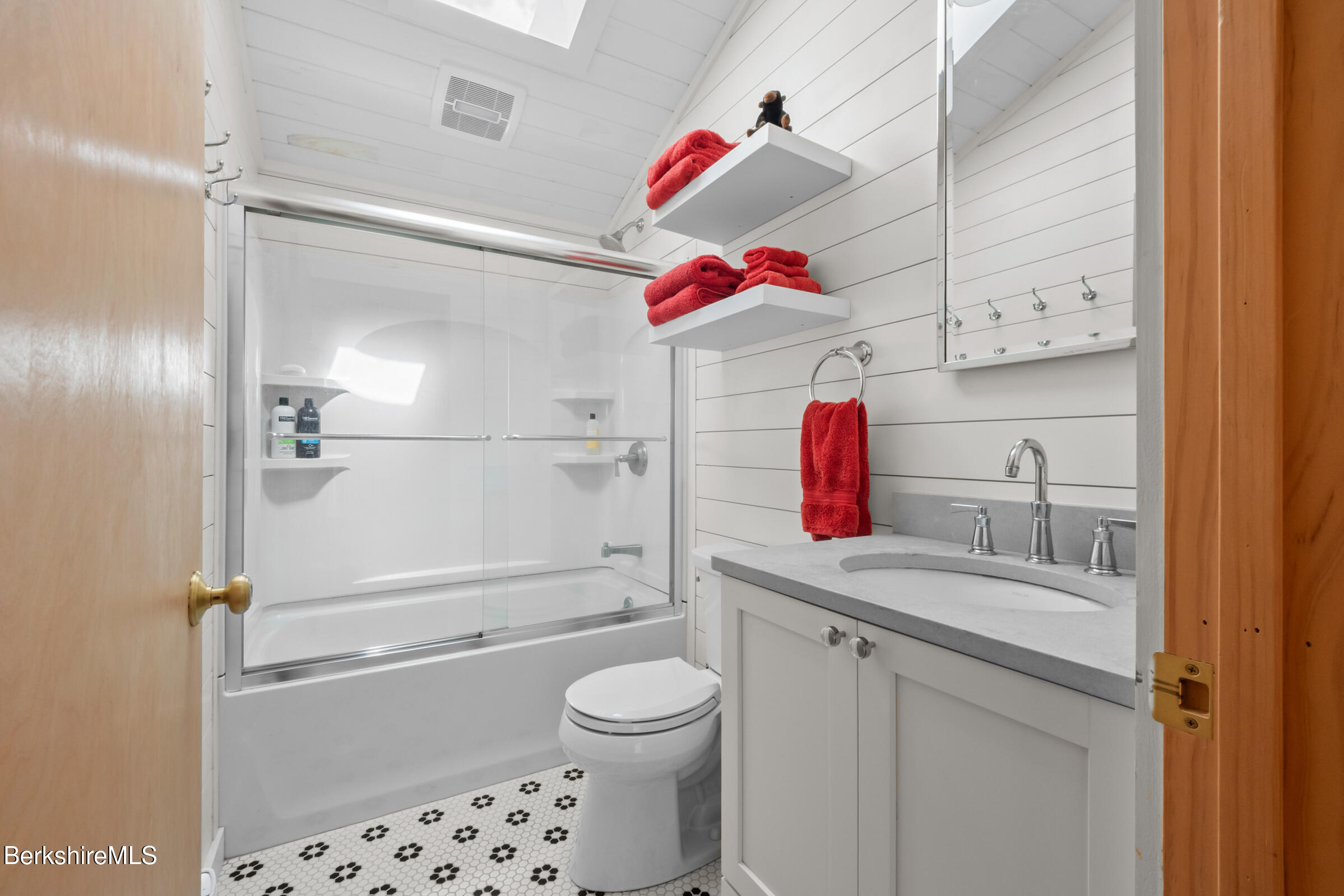 10 Phelps Road Monterey, MA 01245 - Photo 33 of 45 a bathroom with a sink vanity mirror and toilet