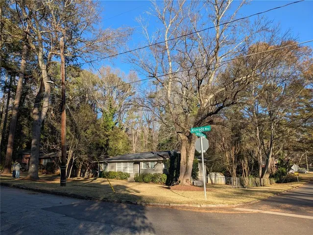 a view of a street with houses