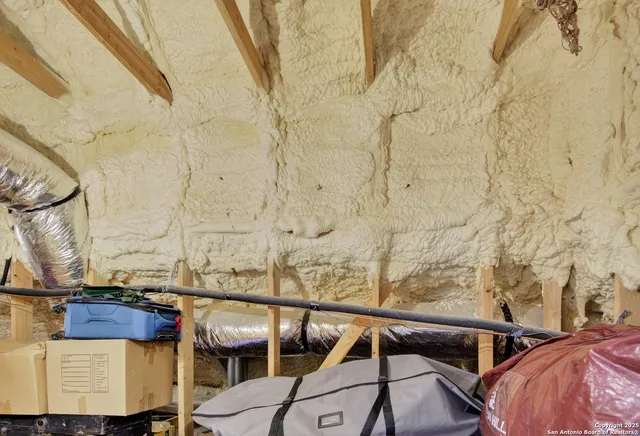 a outdoor living space with furniture and a window