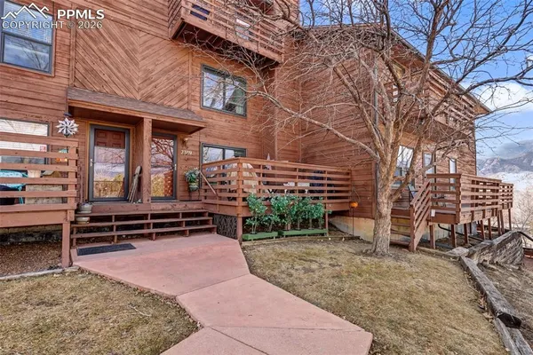 a view of outdoor space and deck