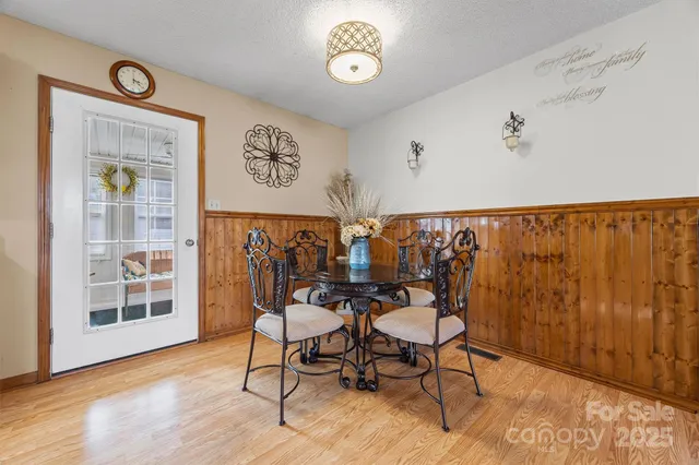 a view of a chairs in a room