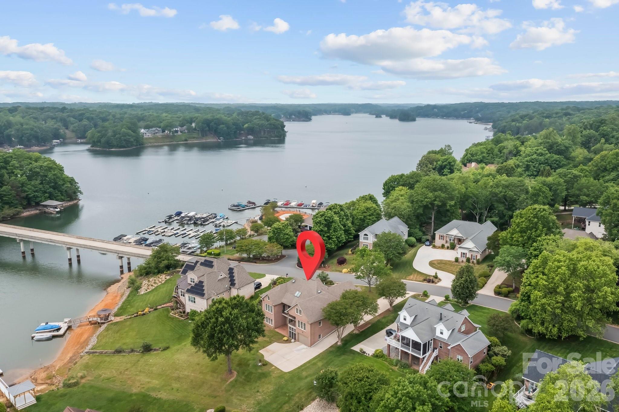 221 Windemere Isle Road Statesville, NC 28677 - Photo 3 of 42 an aerial view of a house with lake view