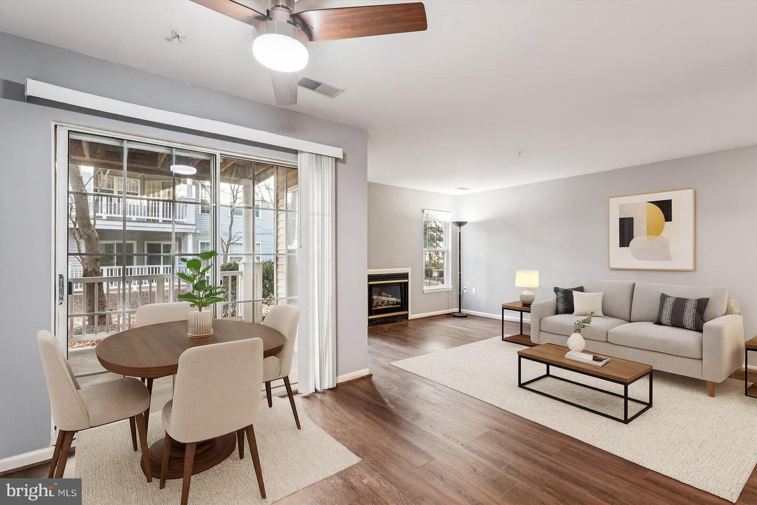 5832 Wyndham Circle, Unit 104 Columbia, MD 21044 - Photo 4 of 35 Dining/Living-Virtually Staged