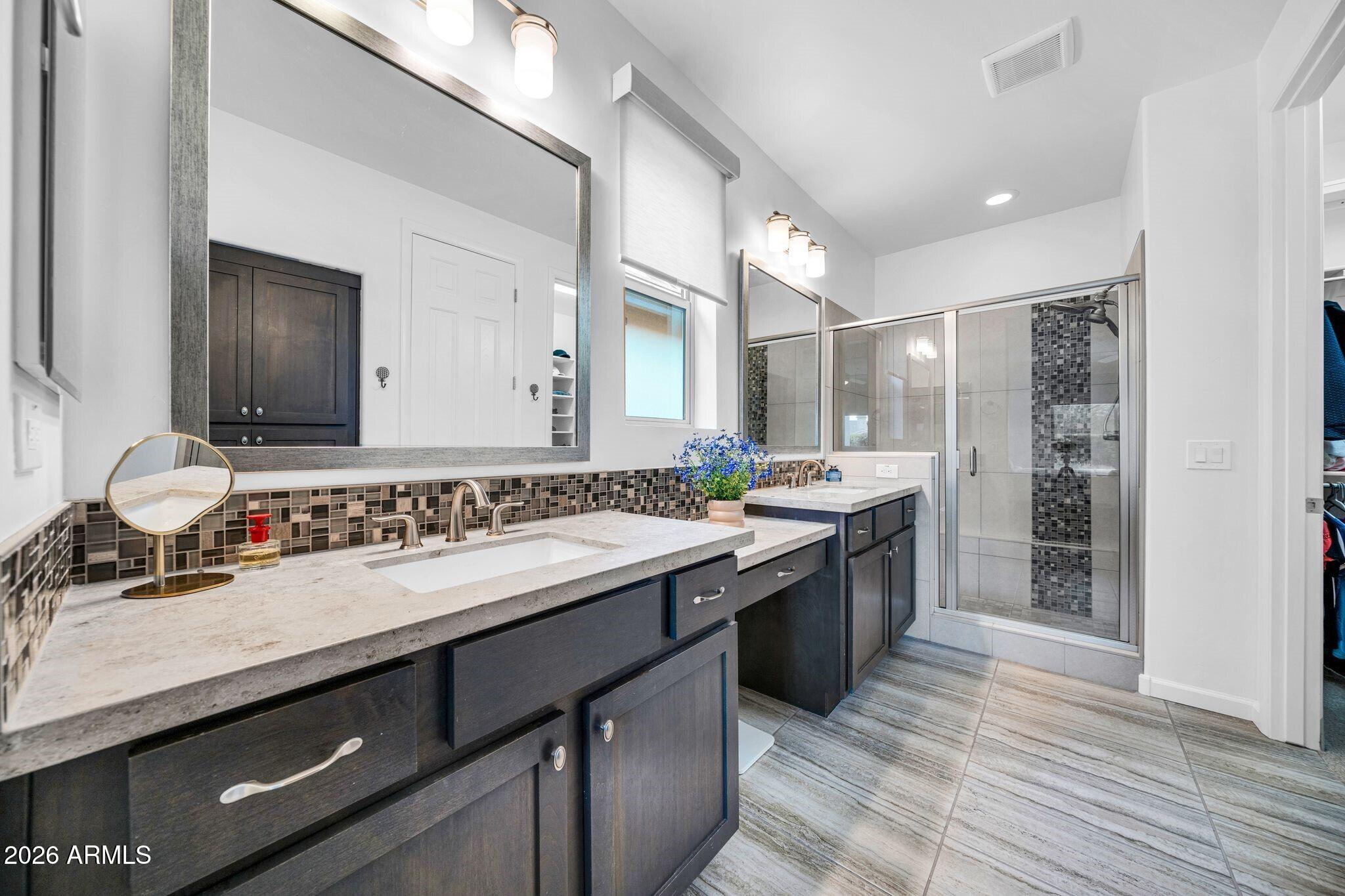 17983 East Vista Desierto Rio Verde, AZ 85263 - Photo 19 of 30 a large kitchen with a sink and a wooden floor