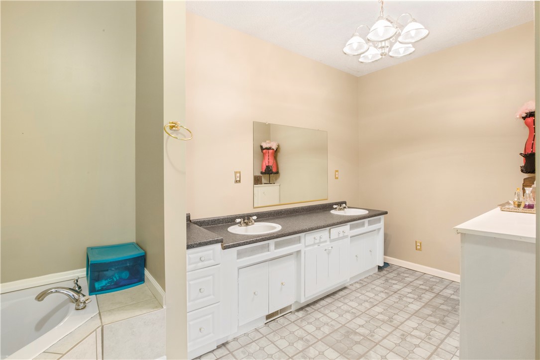 150 William Road Belton, SC 29627 - Photo 26 of 40 Master Bath with double sinks and jetted tub.
