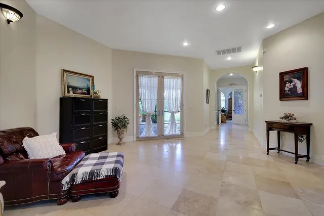 a view of a livingroom with furniture