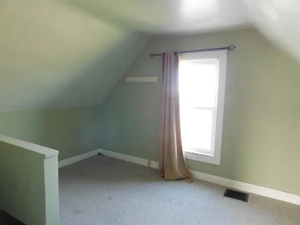 an empty room with closet