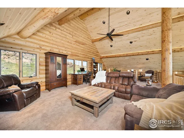 a living room with hardwood floor