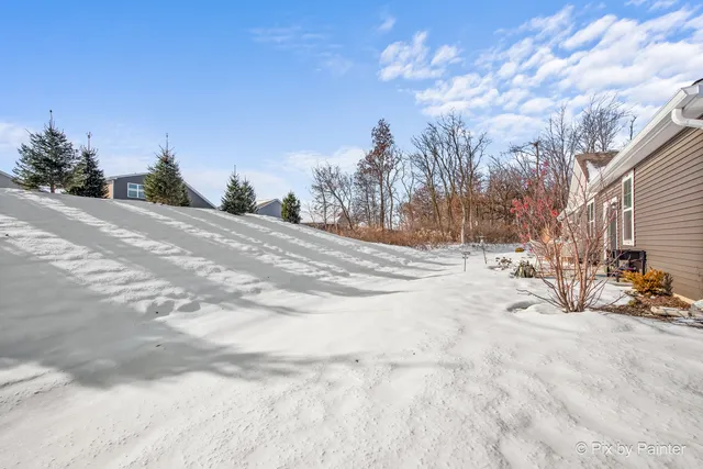 a view of road and a yard