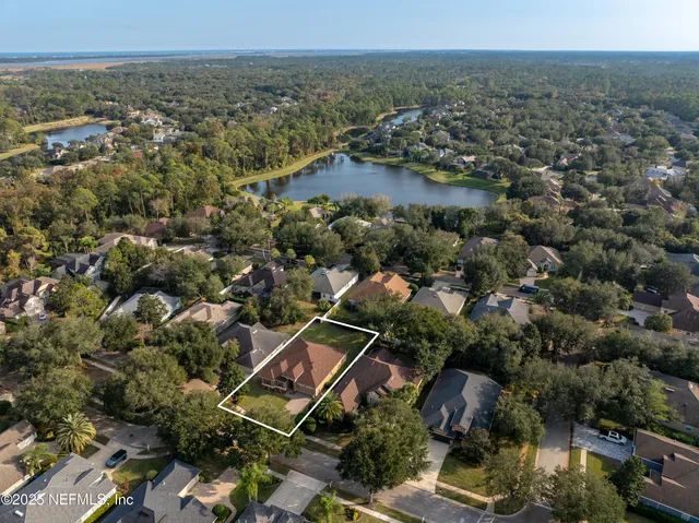 an aerial view of multiple house