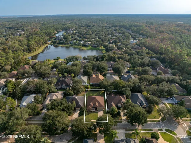 an aerial view of multiple house
