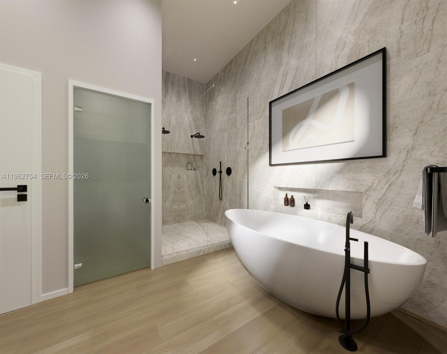 3142 Elizabeth Street Coconut Grove, FL 33133 - Photo 6 of 7 a bathroom with a bathtub and a shower