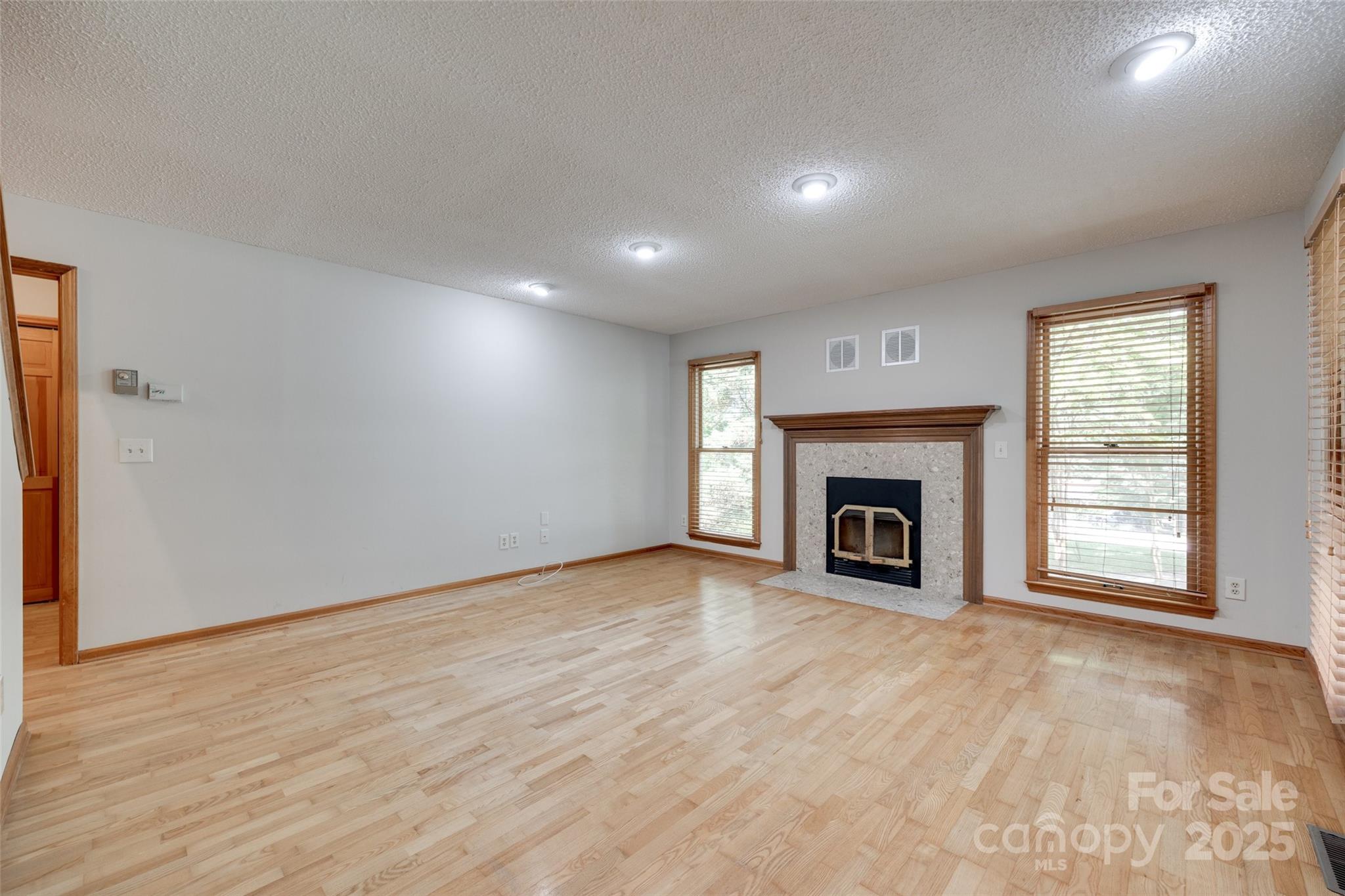 25056 Timberlake Drive Fort Mill, SC 29708 - Photo 7 of 37 an empty room with fireplace and windows