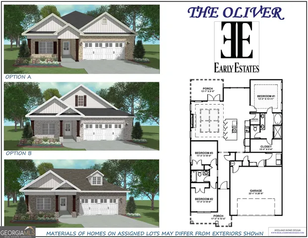 a front view of a residential houses with street view