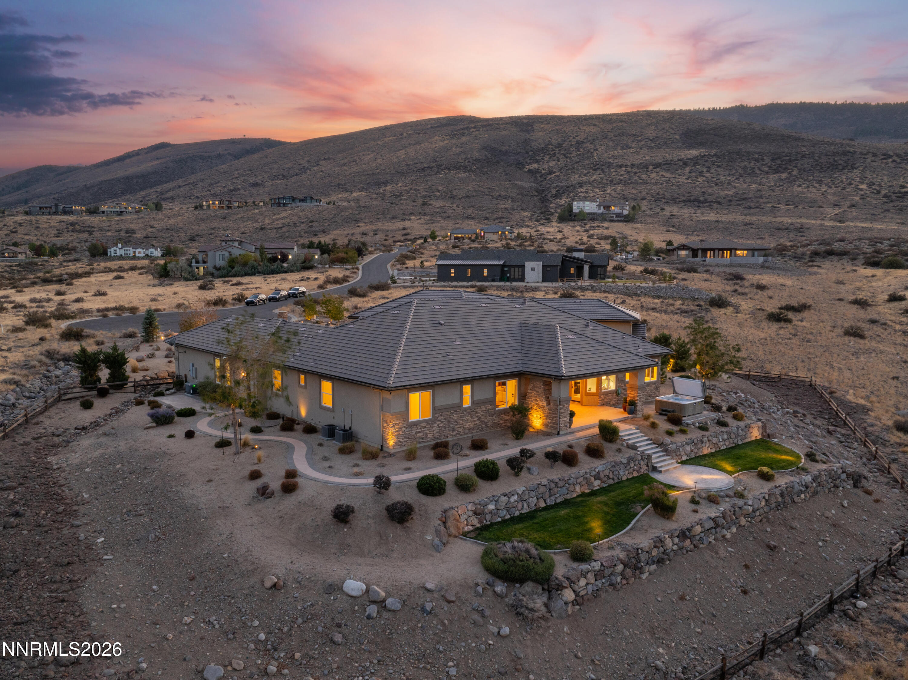 4095 Gray Fox Court Reno, NV 89511 - Photo 3 of 58 007_4095_gray_fox_twilight_drone-5_755