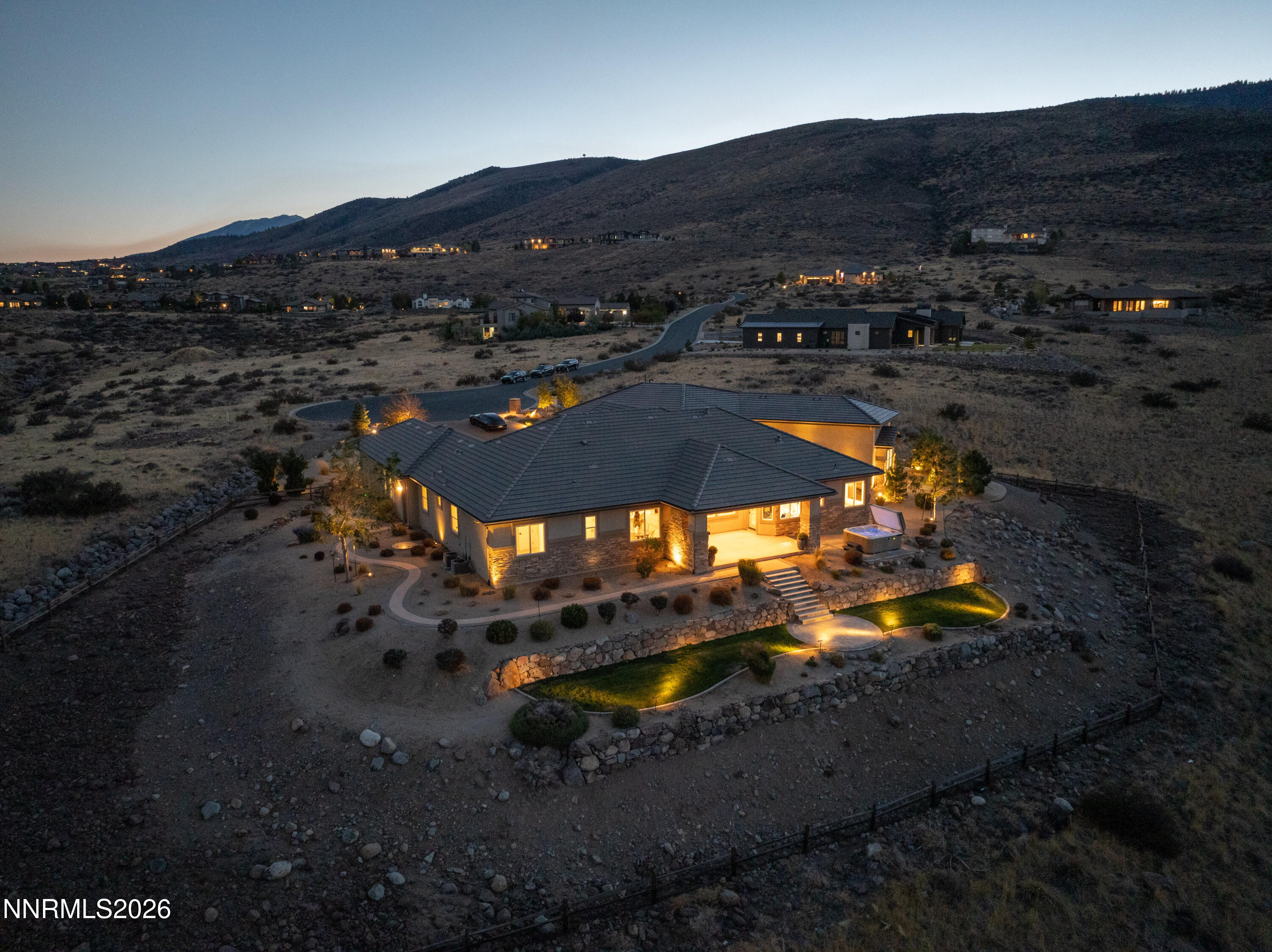 4095 Gray Fox Court Reno, NV 89511 - Photo 57 of 58 hidden-067_4095_gray_fox_twilight_drone-