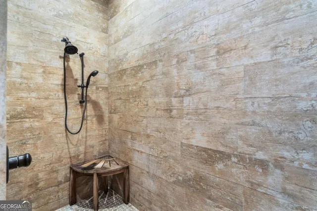 a view of a lake with a beach