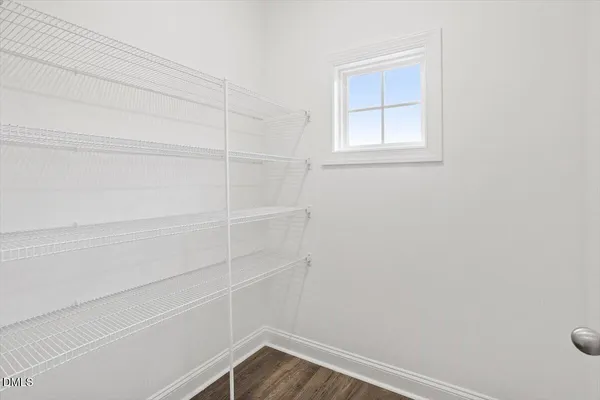 a view of a room with rack on the wall