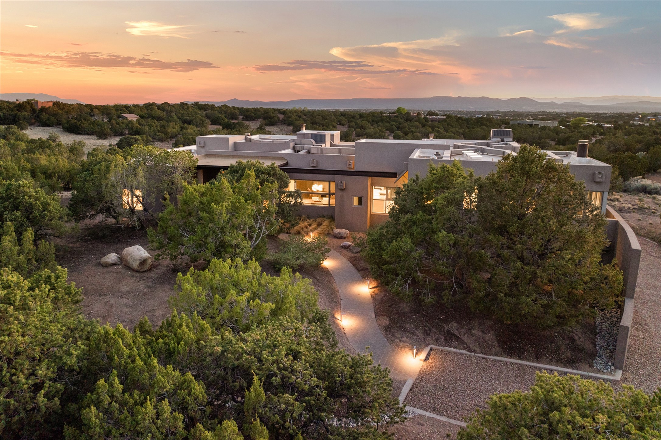 Welcome to 28 Vallecito, a Stunning Contemporary Residence in Northwest Santa Fe County, adjacent to Las Campanas