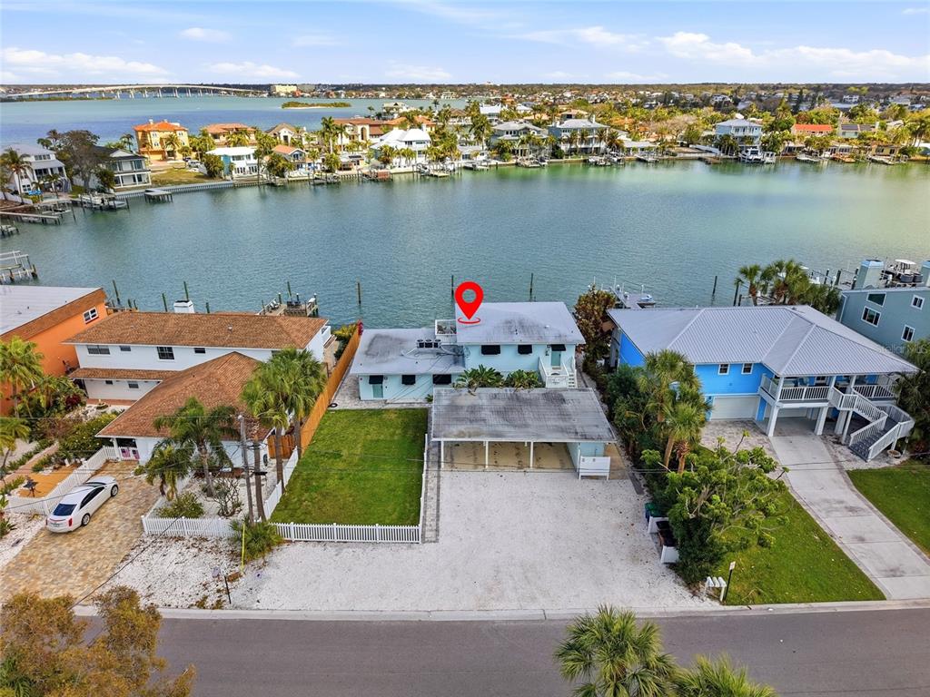 2605 Bay Boulevard Indian Rocks Beach, FL 33785 - Photo 8 of 82 an aerial view of house with yard and ocean view