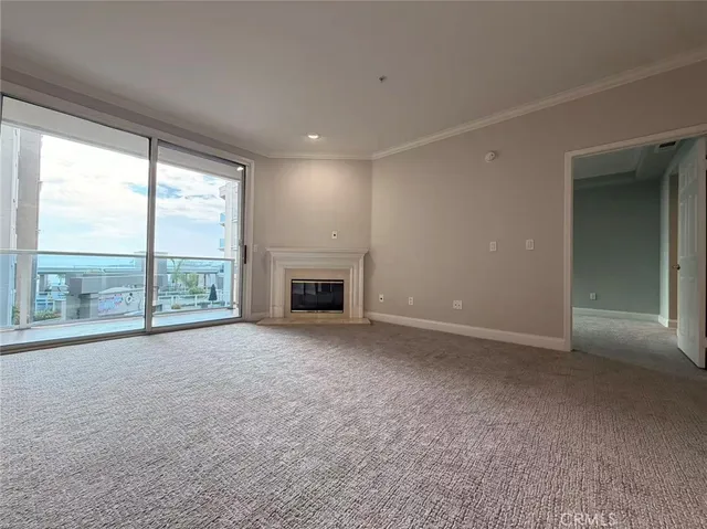 a view of empty room with front door