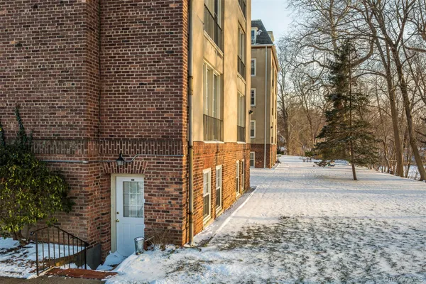 a view of a brick building