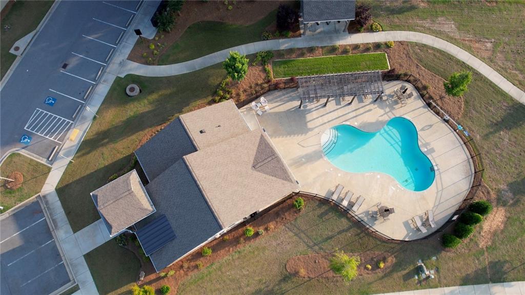2929 Rambler Drive Loganville, GA 30052 - Photo 6 of 49 an aerial view of a house with a swimming pool