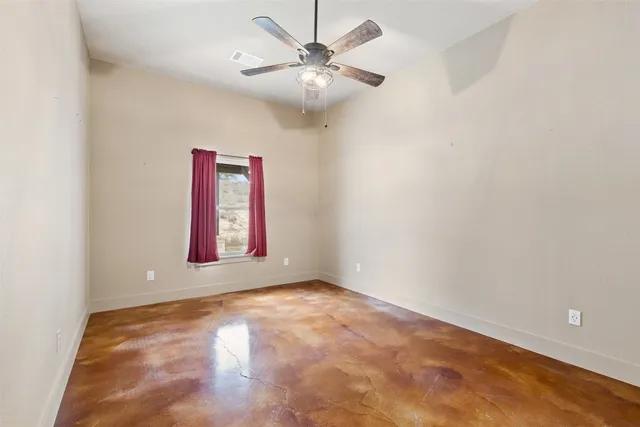 a view of a water with a mountain