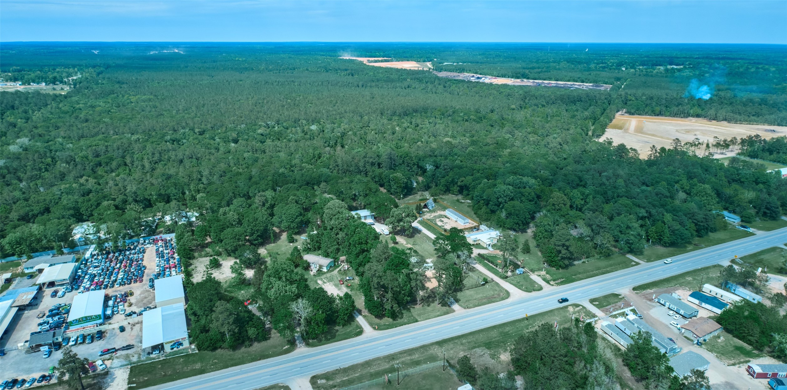 Only 10 miles to IH45 and 12 miles to Hwy 59! Great opportunity for Commercial or Residential development.